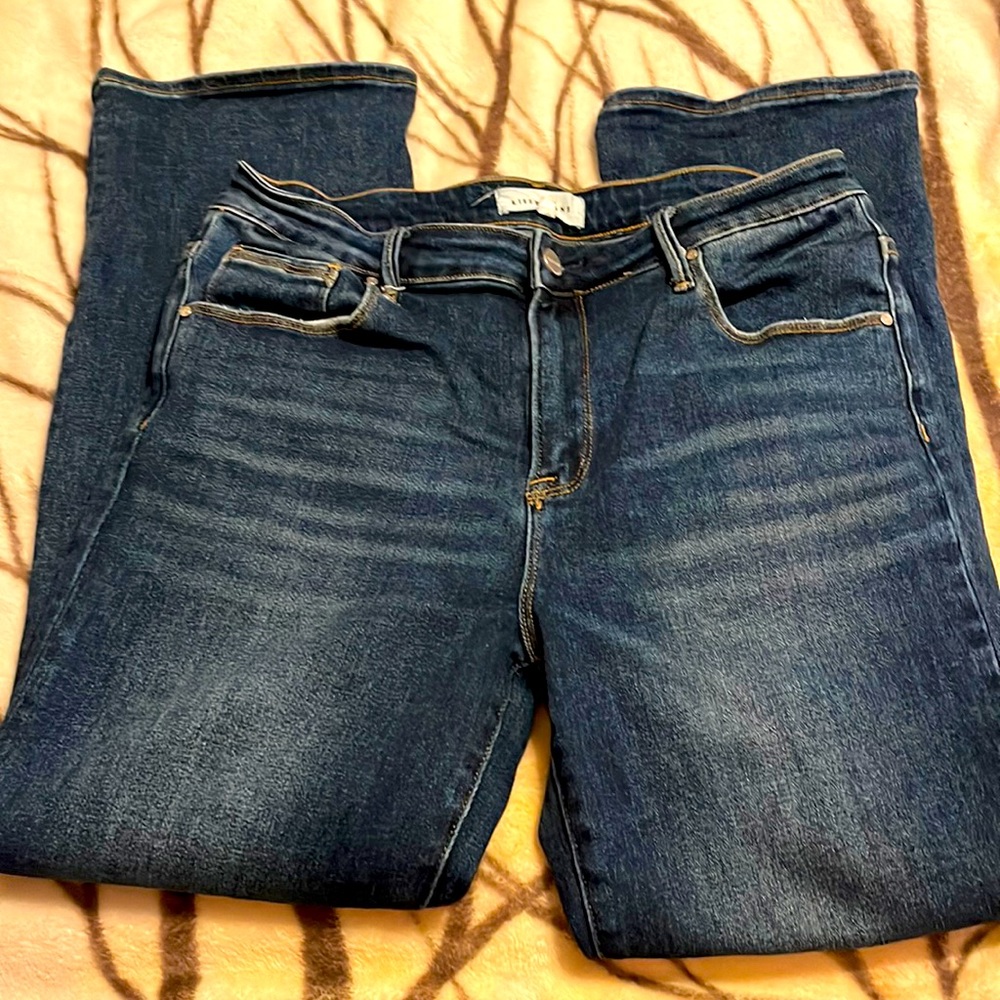 Size 13 Risen jeans flat leg EUC